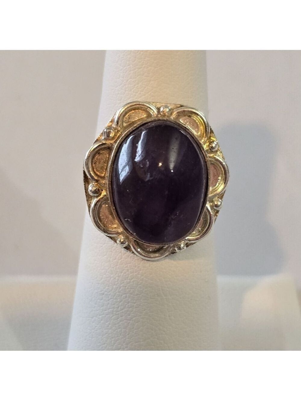 Vintage Sterling Silver Amethyst Ring